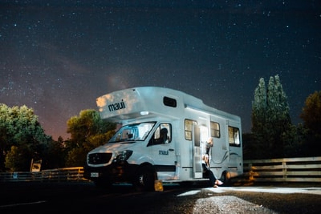 Camper Van at night