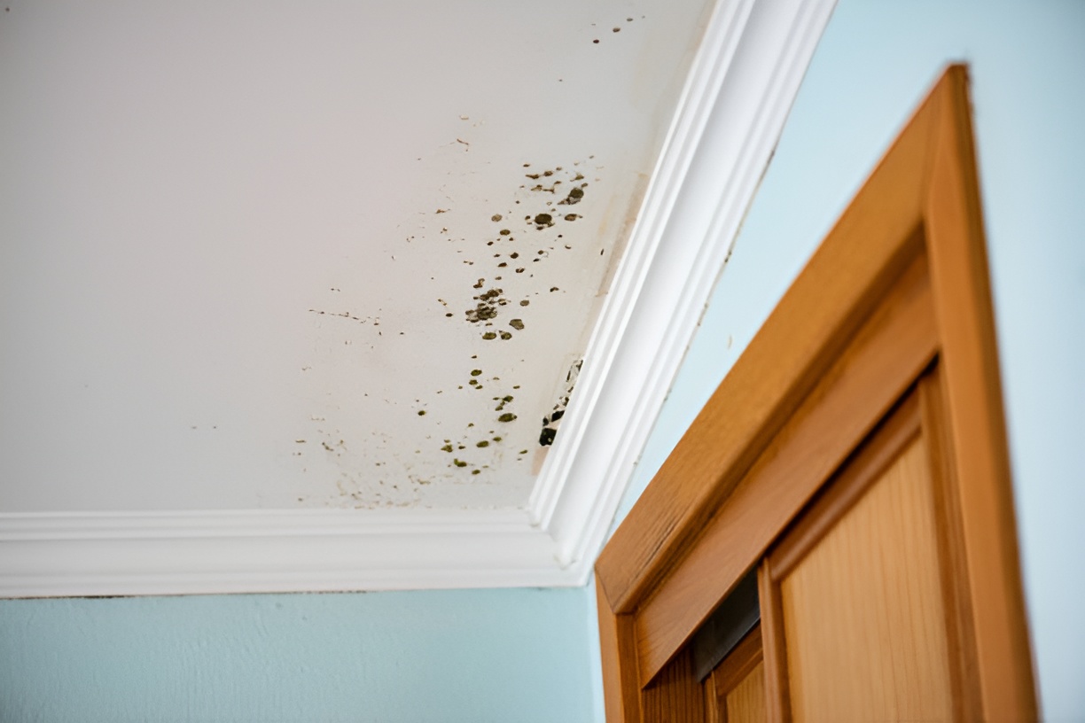 black mold on a ceiling