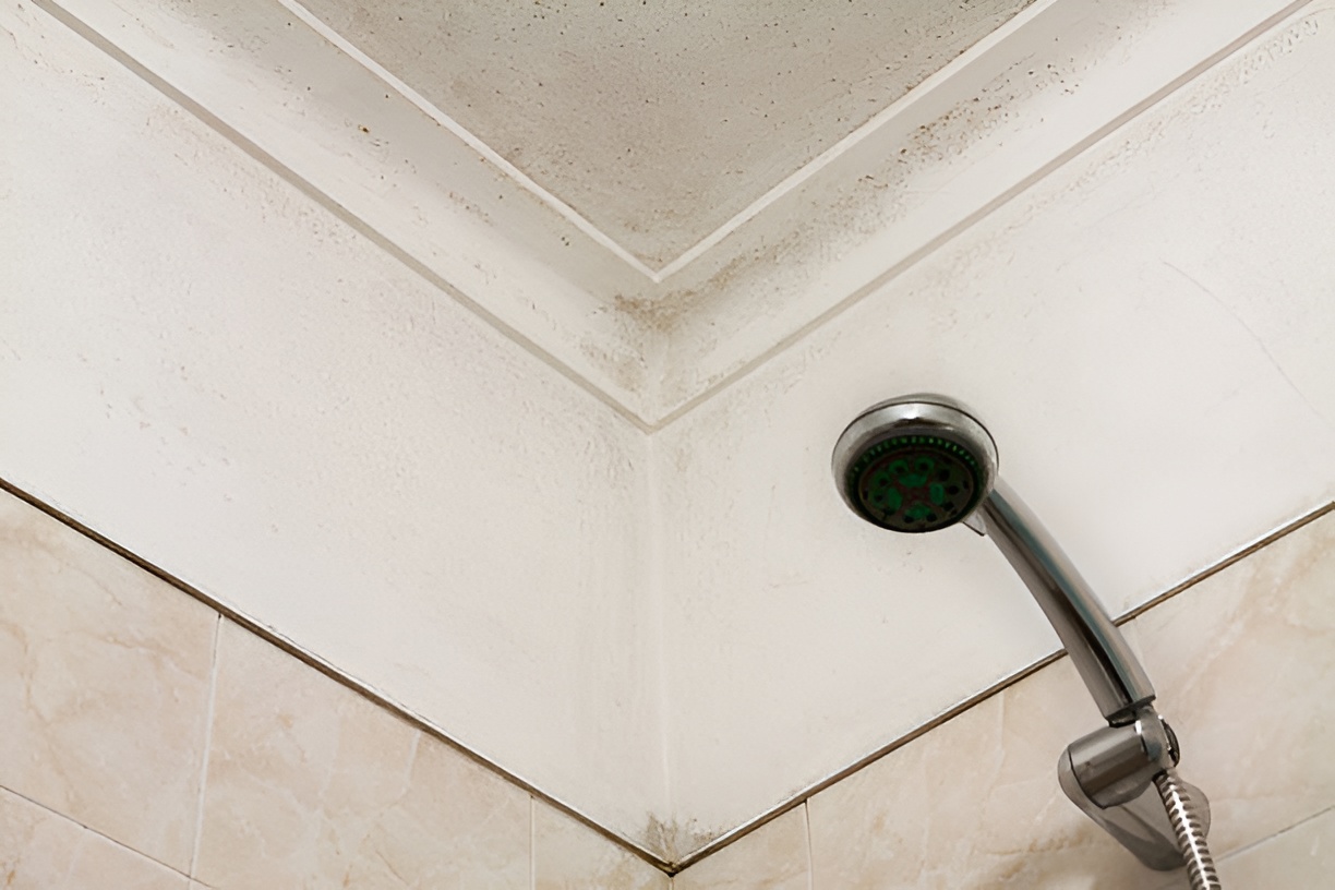 bathroom ceiling with mold